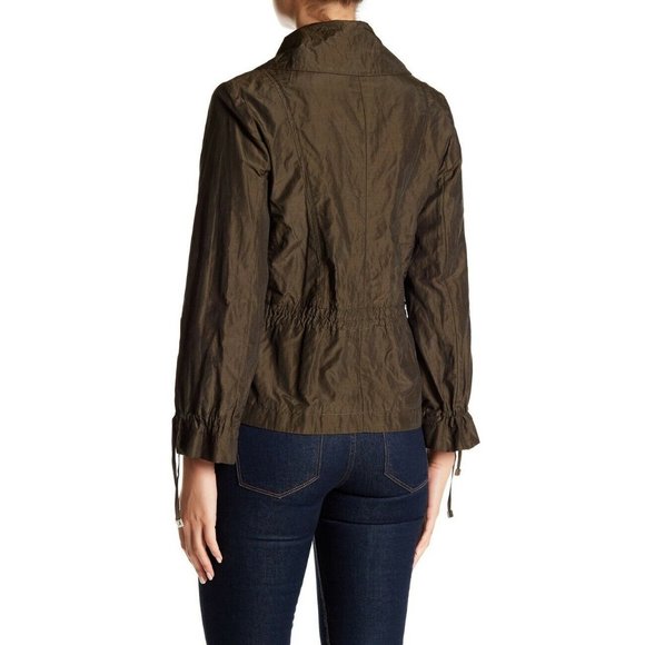 Cole Haan Front Zip Drawstring Jacket - Picture 3 of 12